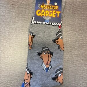 Inspector Gadget Gray Casual Socks, Novelty Socks, Fun Socks, Cartoon Socks
